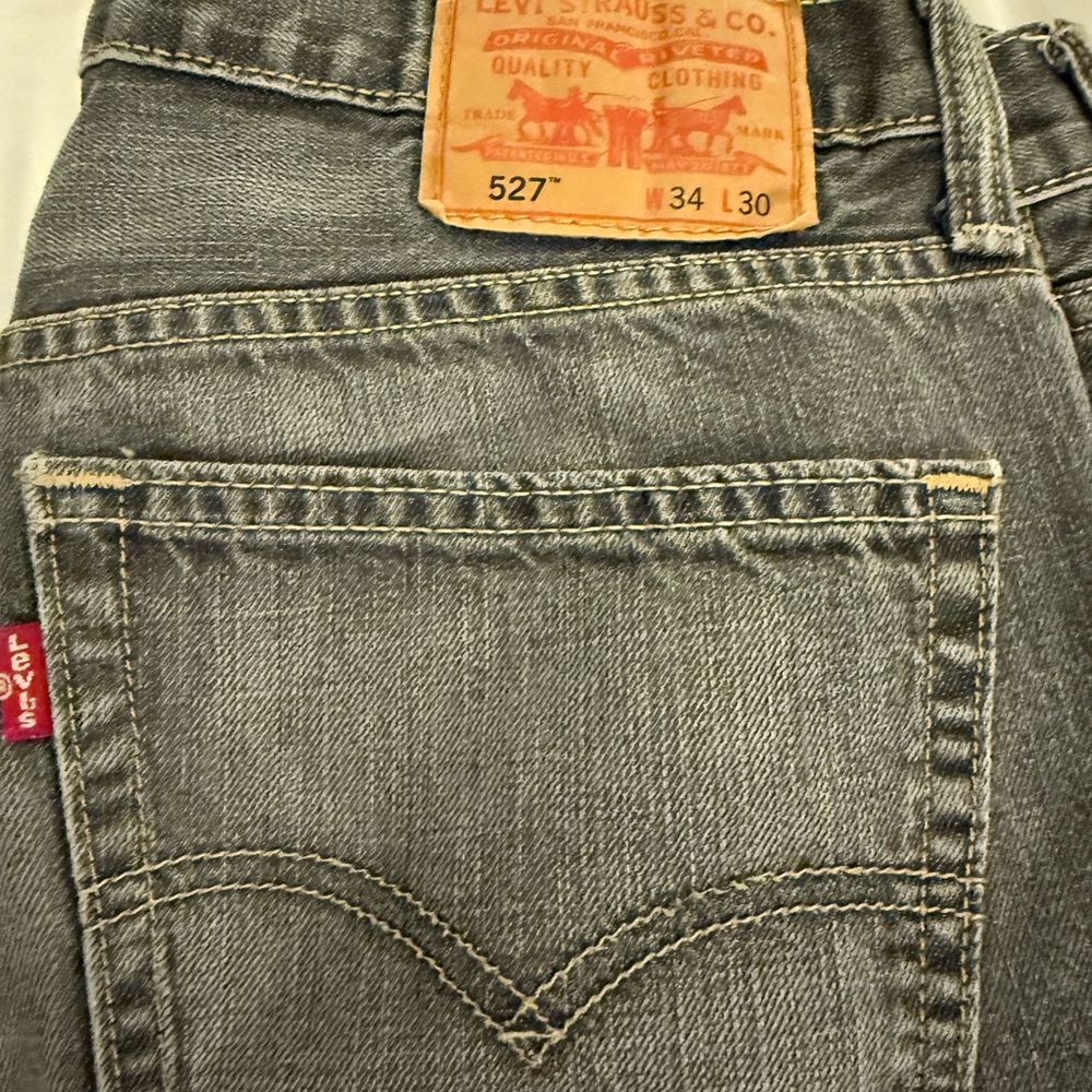 Levi's Men's Bootcut Jeans 527 in Gray